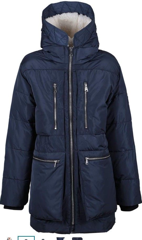 Tommy Hilfiger mens Men's Heavyweight Quilted Sherpa Hooded Parka Size XXL New With Defect Please See The Photos Thanks