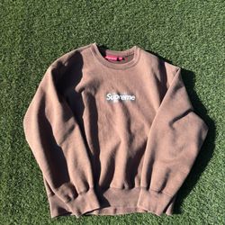 Supreme Washed Crewneck Brown