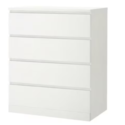 IKEA MALM 4-Drawer Chest – White – New in Unopened Boxes