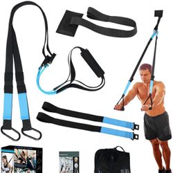 KEAFOLS Bodyweight Fitness Extension Resistance Suspension Kit, Door Anchors, Power Lifting Strength Training Straps, Full Body Home Gym Body Core Exe