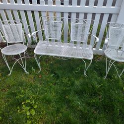 Vintage Wrought Iron Set 