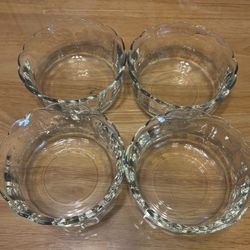 4 Used Glass Bowls