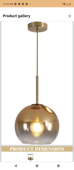 Kco lighting hanging gold light