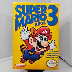 Super Mario Bros. 3 NES Complete in Box w/ Sleeve Tested Authentic No Manual