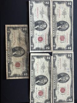 6 Red Seal Bank Notes