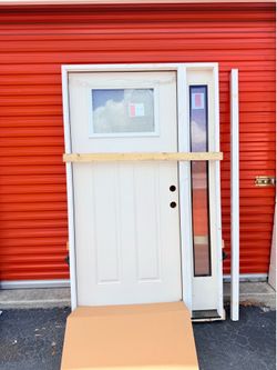 Therma-Tru Impact rated Front Door with Sidelight 49x80 Left hand inswing