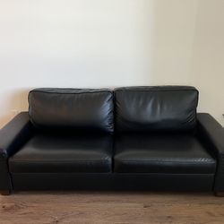 Valthie 88.58" Faux Leather Sofa