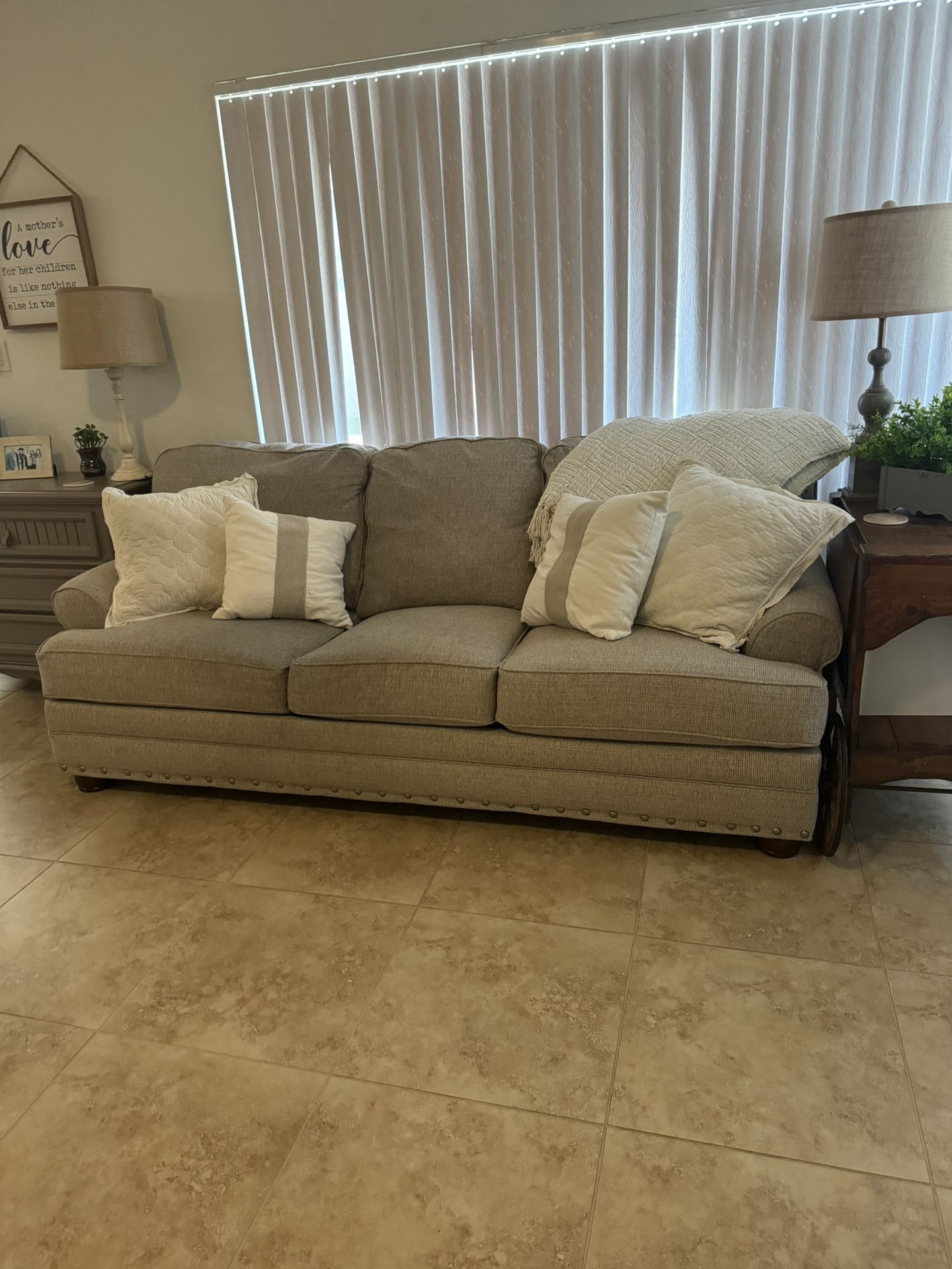 Grey/beige Sofa / Couch 
