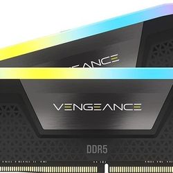 CORSAIR - VENGEANCE RGB 64GB (2x32GB) DDR5 6400MHz C32 UDIMM Desktop Memory