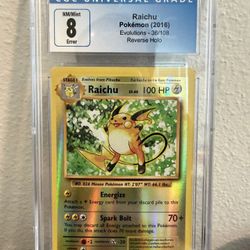 Pokemon Error 2016 Raichu Reversed Holo 36/108