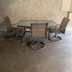 Outside table and chairs