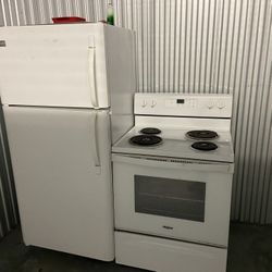 Working refrigerator and stove are sold together for $200 or separately. Delivery may include 5 miles or 15 miles plus gas.