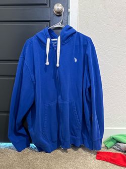 Blue polo hoodie