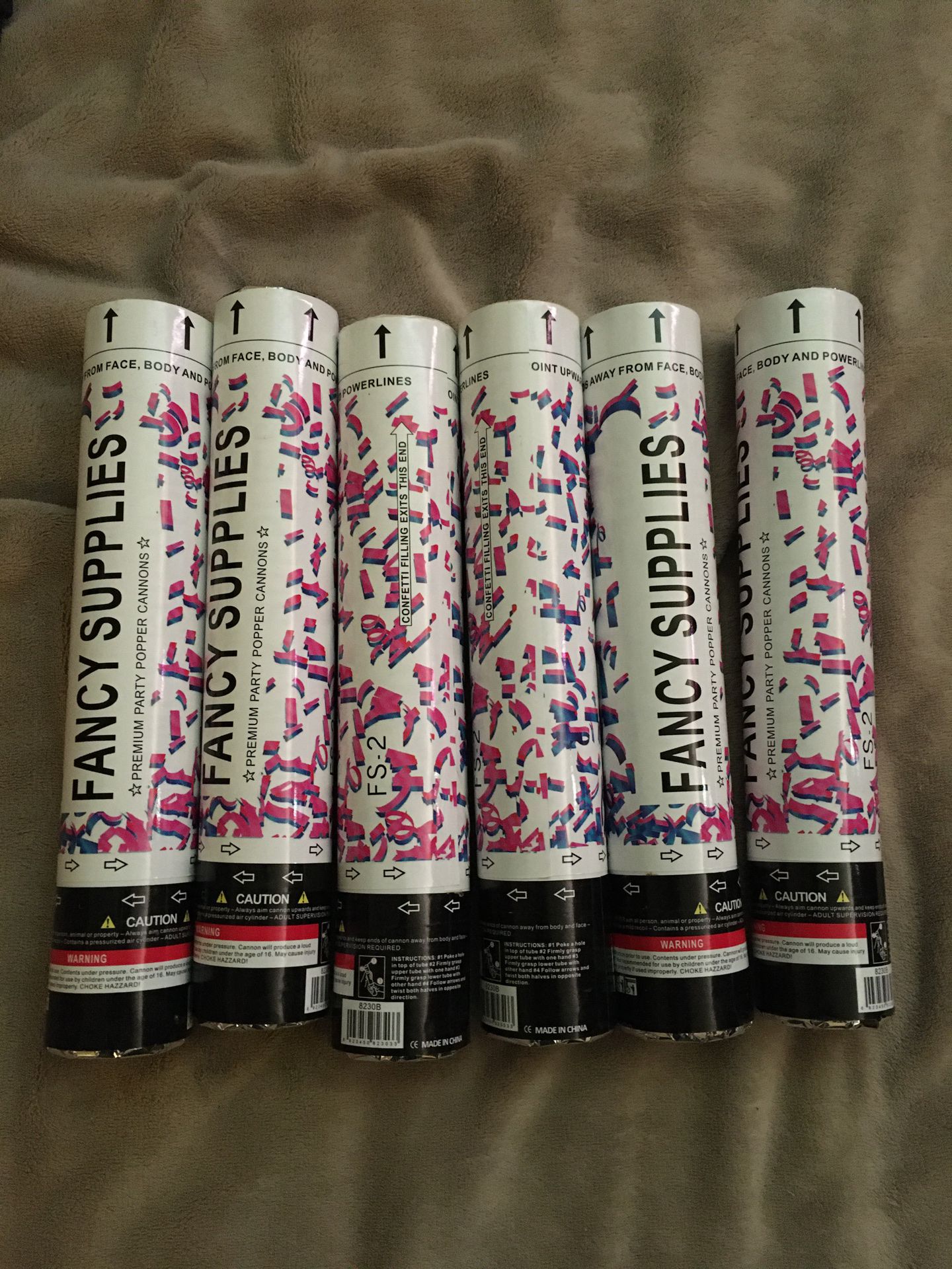Gender reveal confetti cannon it’s a boy 6 pack