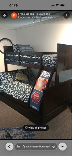 Dark Wood Twin over Full Bunk Bed