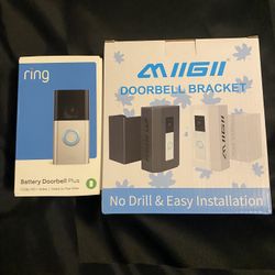 Ring Battery Doorbell Plus With Doorbell Bracket 