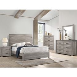 Contemporary King Size Complete Bedroom Set. Mattress Sold Separately 
