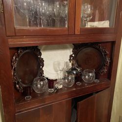 Beautiful Wood Corner China Cabinet