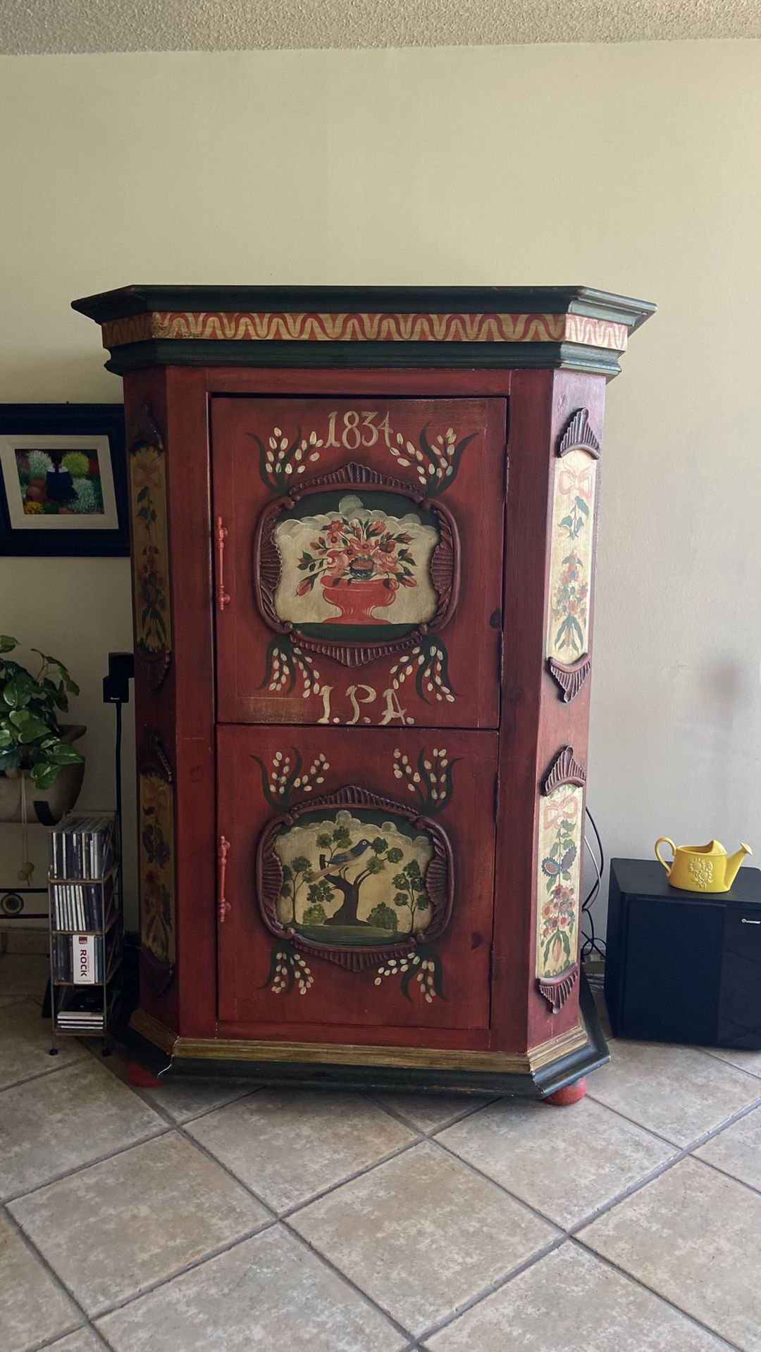 Armoire Hand Painted Beautiful 