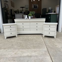 Modern White Dresser,  Solid Wood 