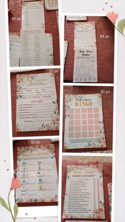 Baby shower girl party decor & games