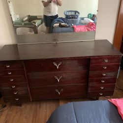 Vintage Dresser With Mirror 1950’s  Mirror Included