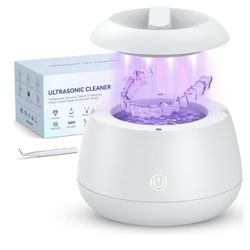 TEBAL Ultrasonic Retainer Cleaner Machine, 52kHz Ultrasonic Denture Cleaner for Night Guards, Braces, Aligner, Toothbrush, Jewelry and More, Dental Cl