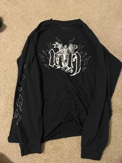 Black Graphic Long Sleeve Shirt