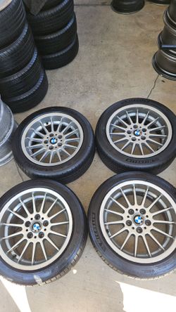 17" staggered bmw style 32 wheels & tires