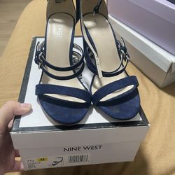 Blue Strappy Heels