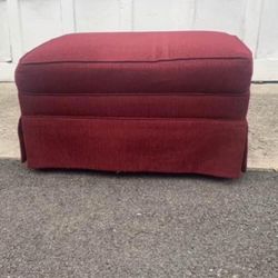 Burgundy Ottoman 
