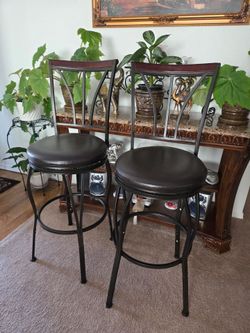 Two bar stools.