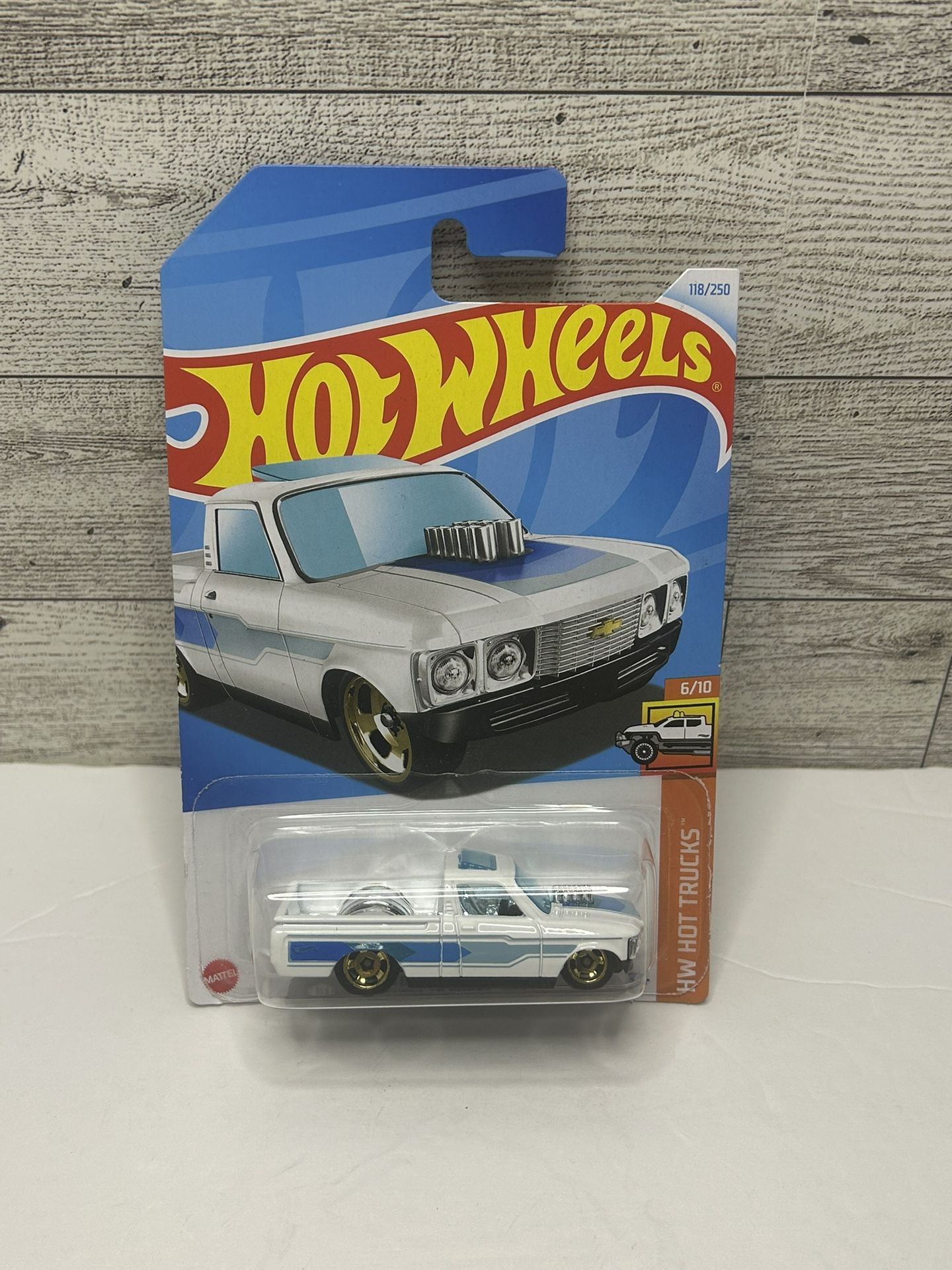 Hot Wheels White Custom 1972 Chevy LUV Pickup Truck / HW Hot Truck • Die Cast Metal • Made in Malaysia