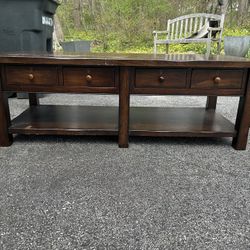 Pottery Barn Solid Wood Coffee Table