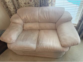 Beige loveseat