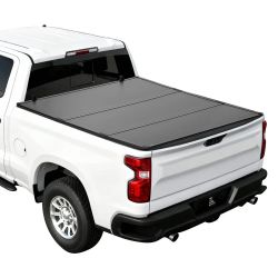 VEVOR Hard Tri-Fold Truck Bed Tonneau Cover, Compatible with 2007-2025 Chevy Silverado/GMC Sierra 1500 5.8 ft (69.3 in) Short Box (No CarbonPro Bed), 