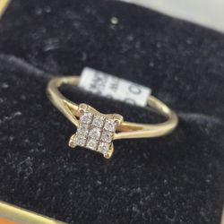 Square Diamond Ring 10kt