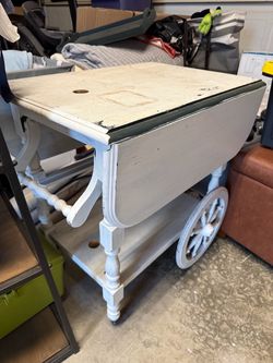 Vintage rolling bar tea cart