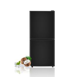 4.2 Cu.Ft Small Fridge with Freezer, 7-Level Adjustable Thermostat, Removable Glass Shelves, Quiet 38dB Energy-Saving for Dorm/Office/Kitchen FLS-106W