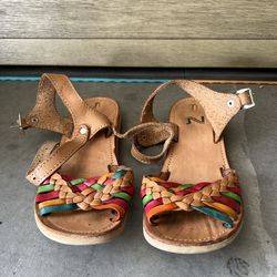 Handmade Mexican Leather Sandals – Kids Size 12C