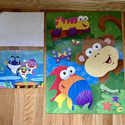 floor puzzle and Baby shark