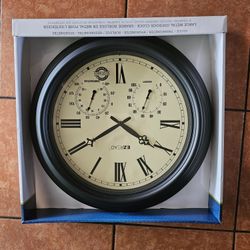 18" Diameter Thermometer Clock