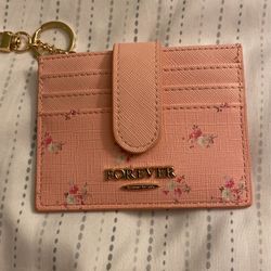 FOREVER Pink Floral Card Holder (New)