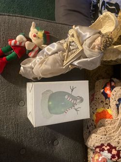 CURB ALERT GIVE: red wagon, dog cot, hangers, Christmas Angel etc