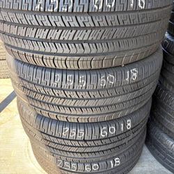 255/60r18 Goodyear Tires Con 80% De Vida Las 4