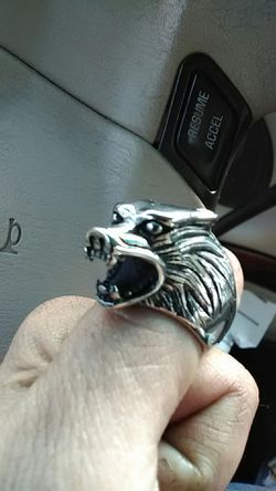 Stainless's Steel wolf ring
