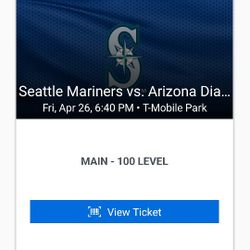 Mariners V Diamondbacks April 26, 2024