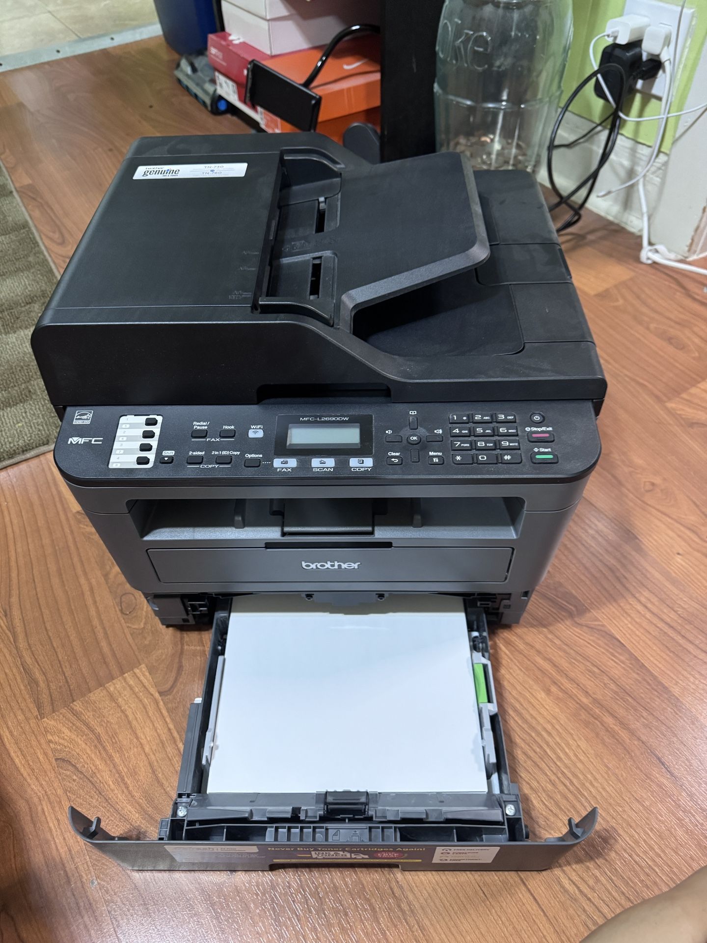 Brother compact laser all in one (print, scan, copy, fax)