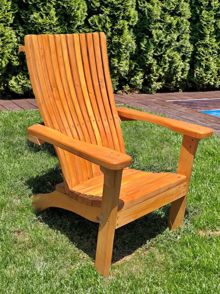 Wood Adirondack Chair Built Sturdy