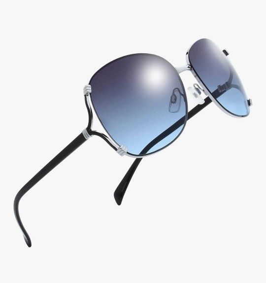 Blue Sunglasses With Black Frames